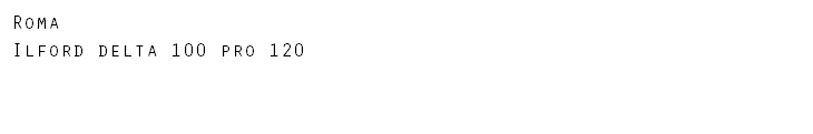 Roma Ilford delta 100 pro 120