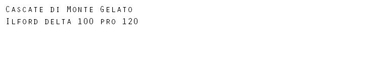 Cascate di Monte Gelato Ilford delta 100 pro 120