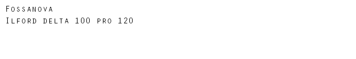 Fossanova Ilford delta 100 pro 120